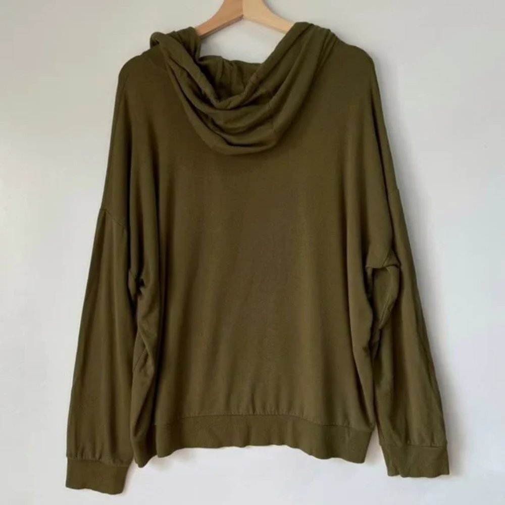 Universal Standard Amy Green Pullover Hoodie Swea… - image 4